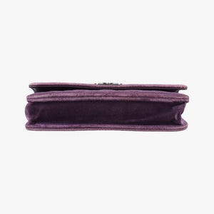 Pre-owned Chanel BOY CHANEL Chain Wallet Purple velour A68911 shoulderbag | stylenewstar