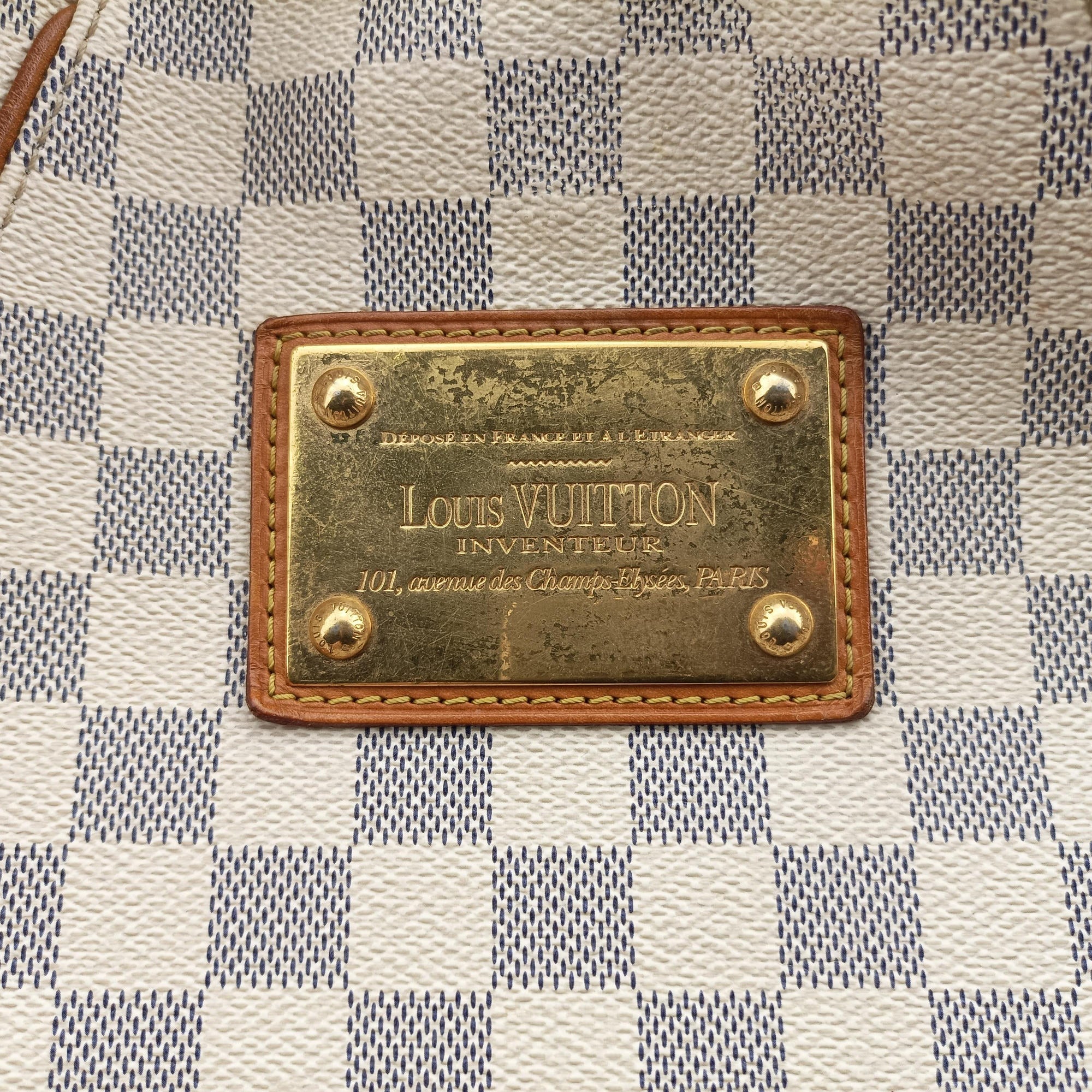 Secondhand Louis Vuitton GALLIERA PM Azur Damier Canvas N55215 shoulderbag | stylenewstar