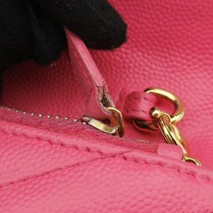 Pre-owned Yves Saint Laurent Cassandra Pink Caviar Leather 393953 shoulderbag | stylenewstar