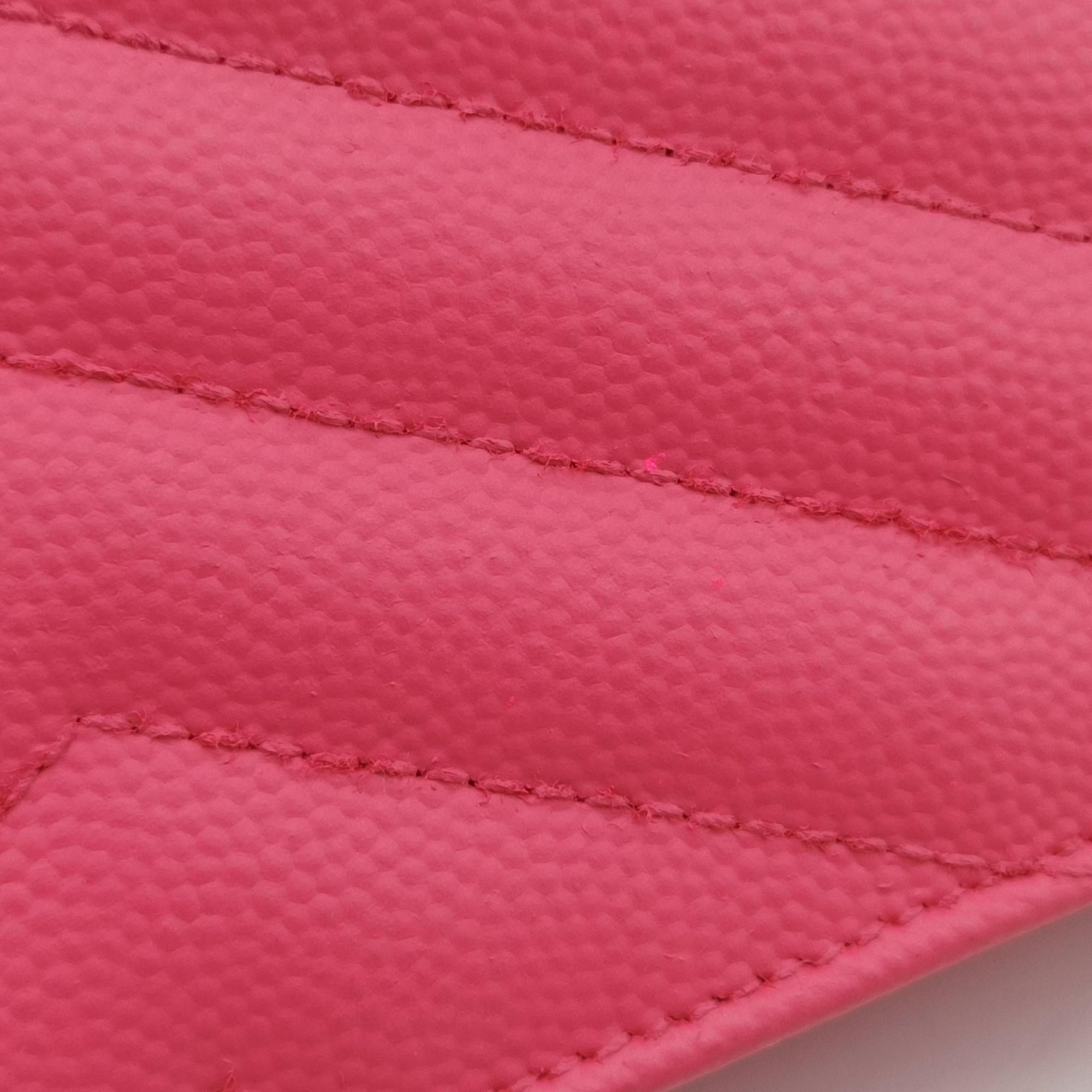 Pre-owned Yves Saint Laurent Cassandra Pink Caviar Leather 393953 shoulderbag | stylenewstar