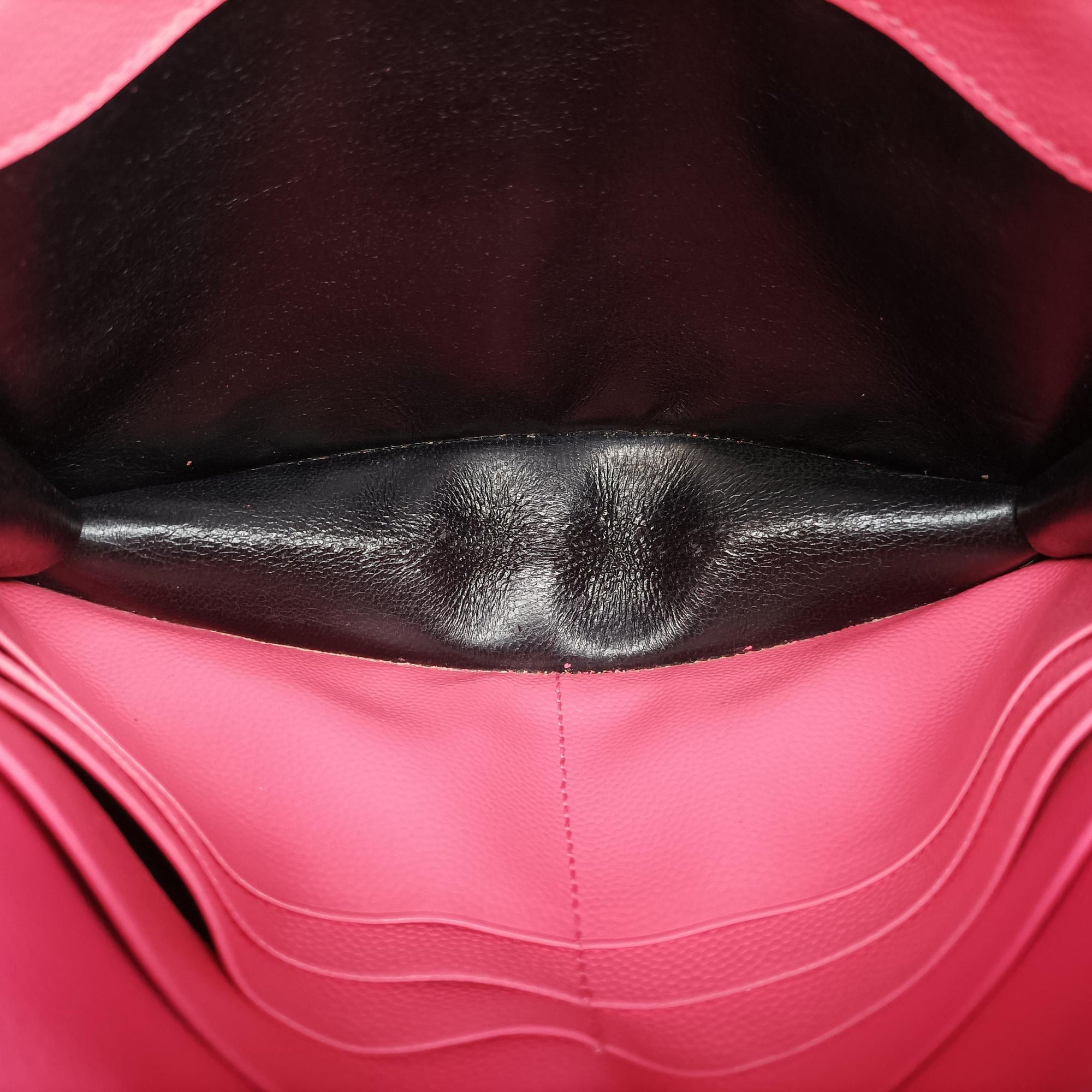 Pre-owned Yves Saint Laurent Cassandra Pink Caviar Leather 393953 shoulderbag | stylenewstar