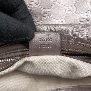 Pre-owned Gucci GG Twins Silver Leather 232962 shoulderbag | stylenewstar