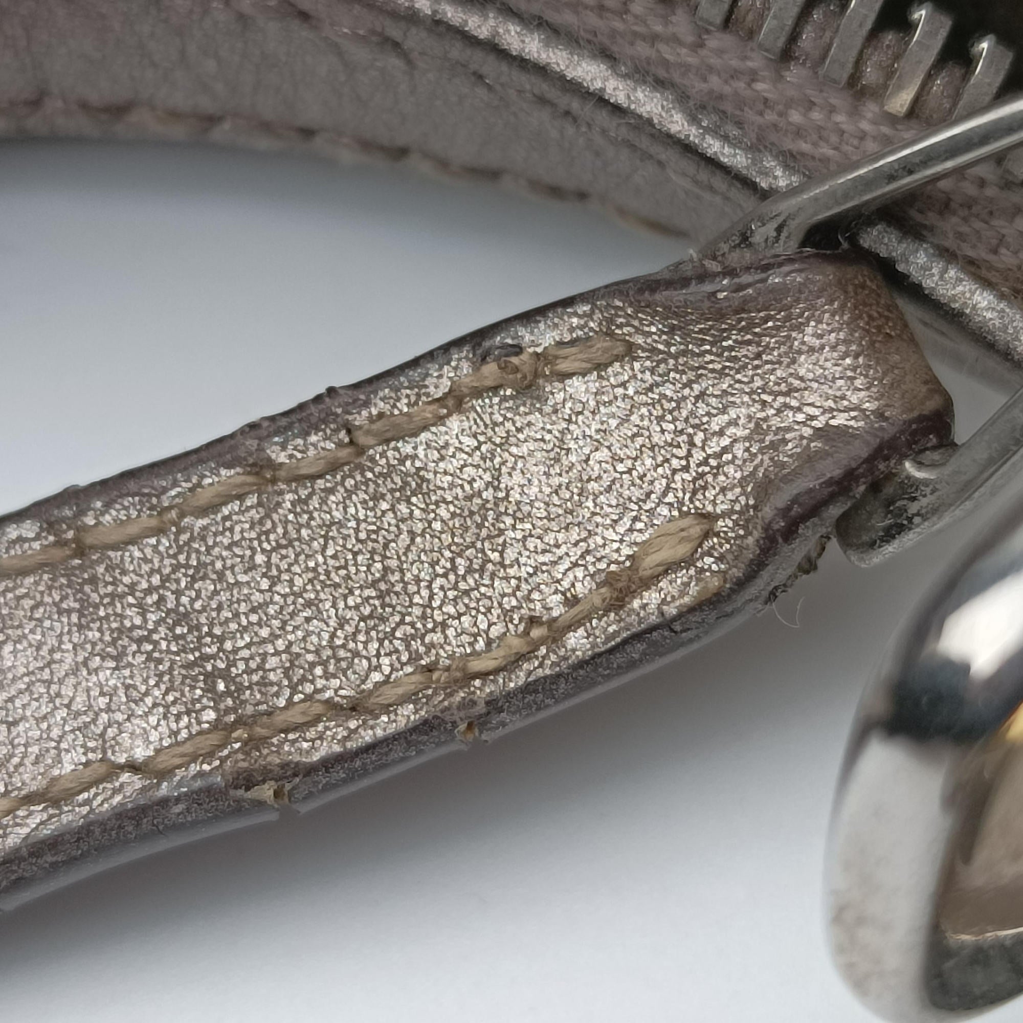 Pre-owned Gucci GG Twins Silver Leather 232962 shoulderbag | stylenewstar