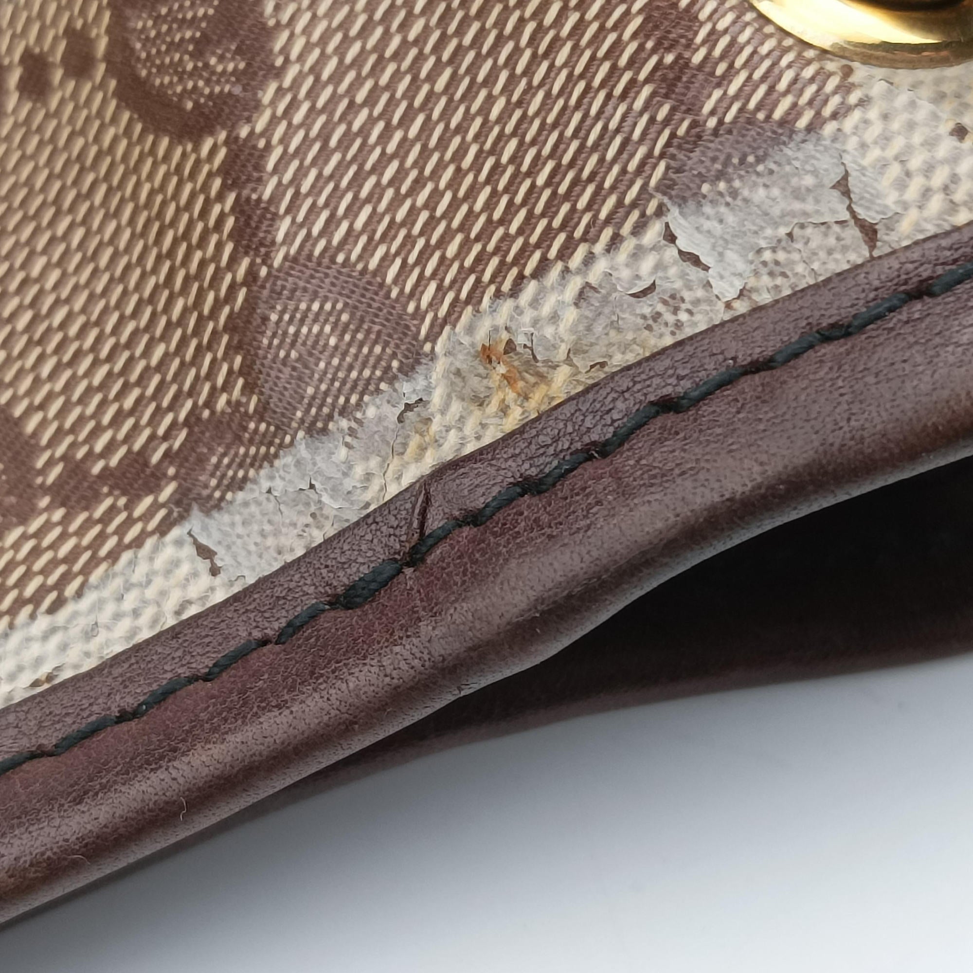 Pre-owned Gucci Babouska Brown GG Crystal Coated Canvas×leather 207300 handbag | stylenewstar