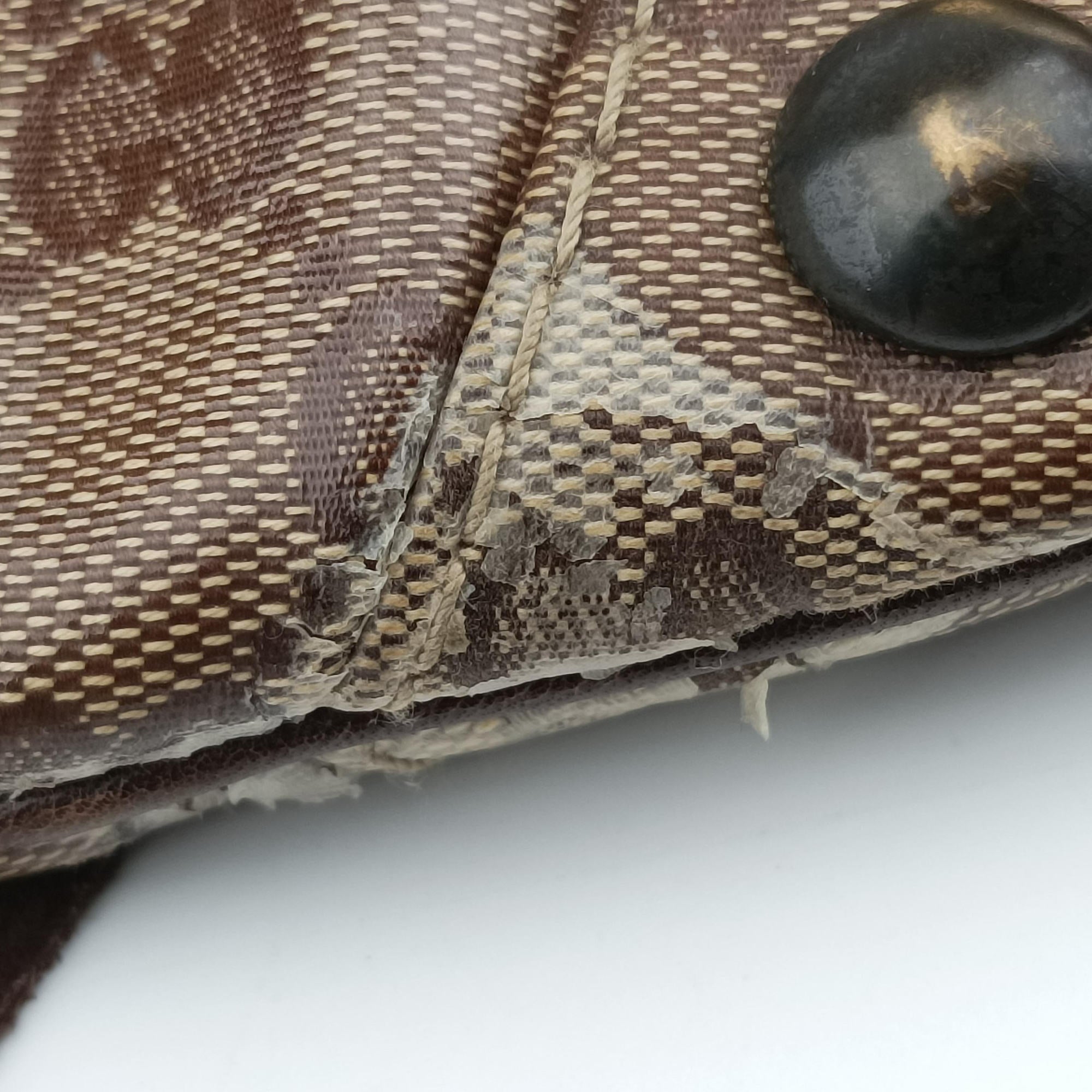 Pre-owned Gucci Babouska Brown GG Crystal Coated Canvas×leather 207300 handbag | stylenewstar