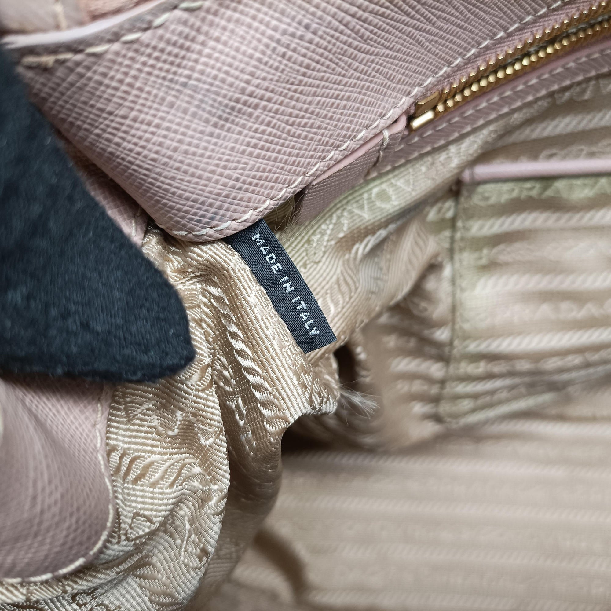 Pre-owned Prada Galleria Beige SAFFIANO Leather BN1786 shoulderbag | stylenewstar