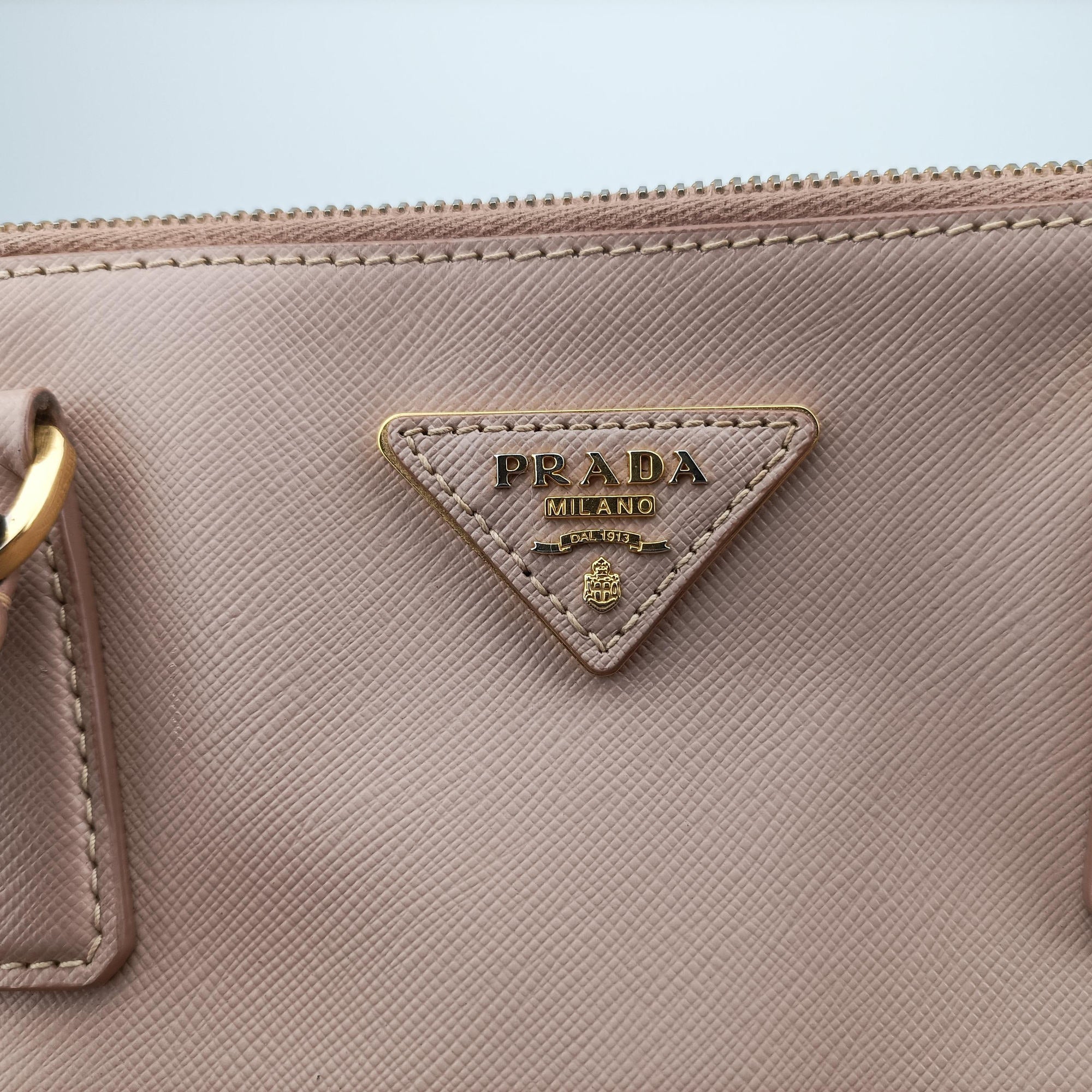 Pre-owned Prada Galleria Beige SAFFIANO Leather BN1786 shoulderbag | stylenewstar