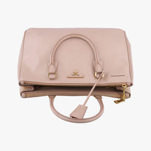 Pre-owned Prada Galleria Beige SAFFIANO Leather BN1786 shoulderbag | stylenewstar