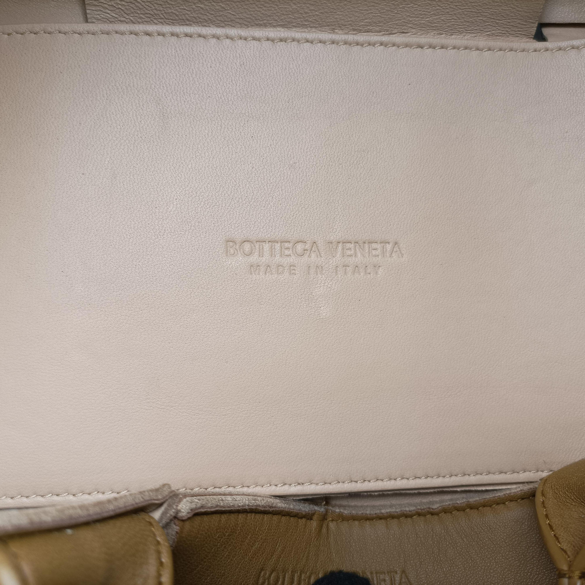 Pre-owned Bottega Veneta THE ARCO Tote Brown lambskin  handbag | stylenewstar