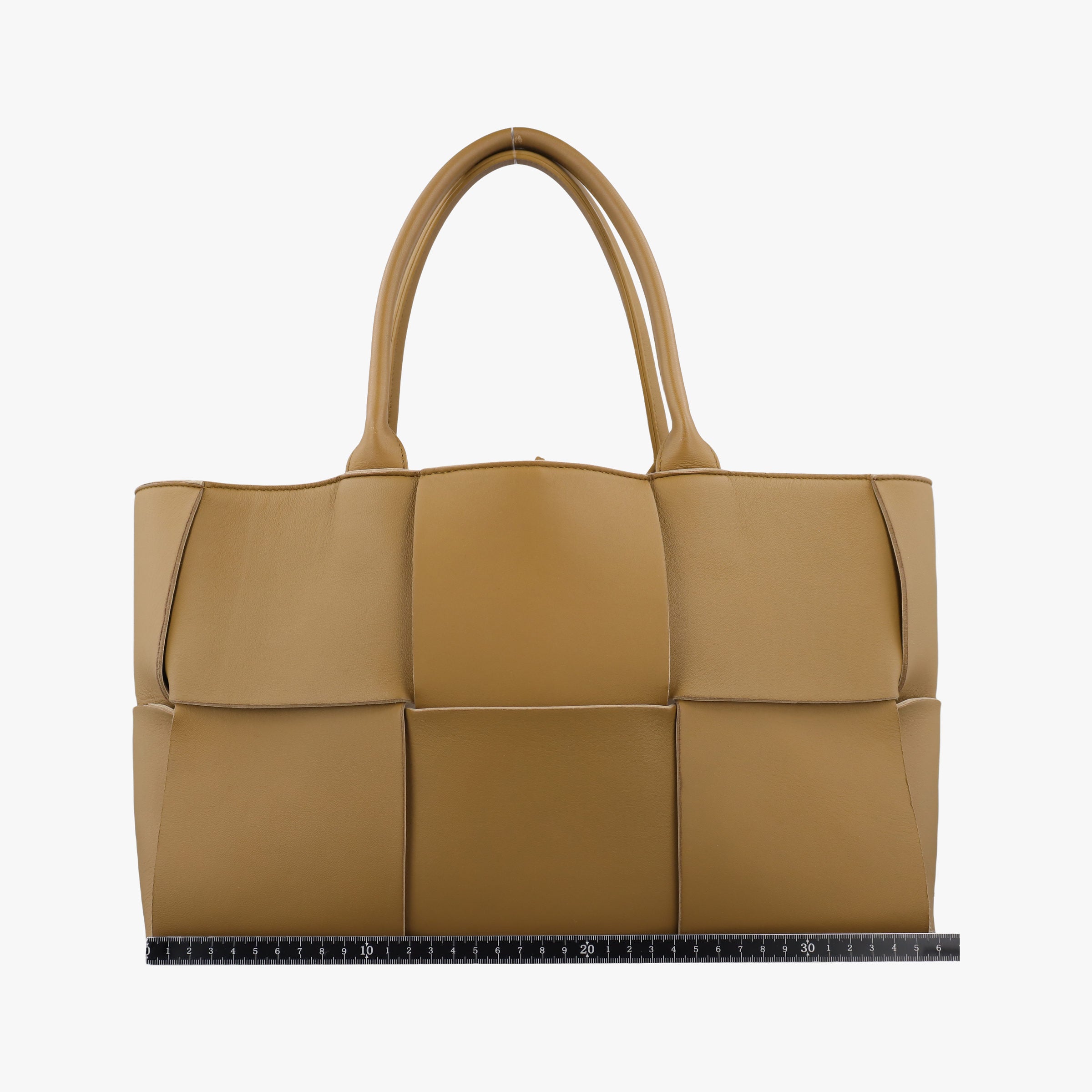 Pre-owned Bottega Veneta THE ARCO Tote Brown lambskin  handbag | stylenewstar