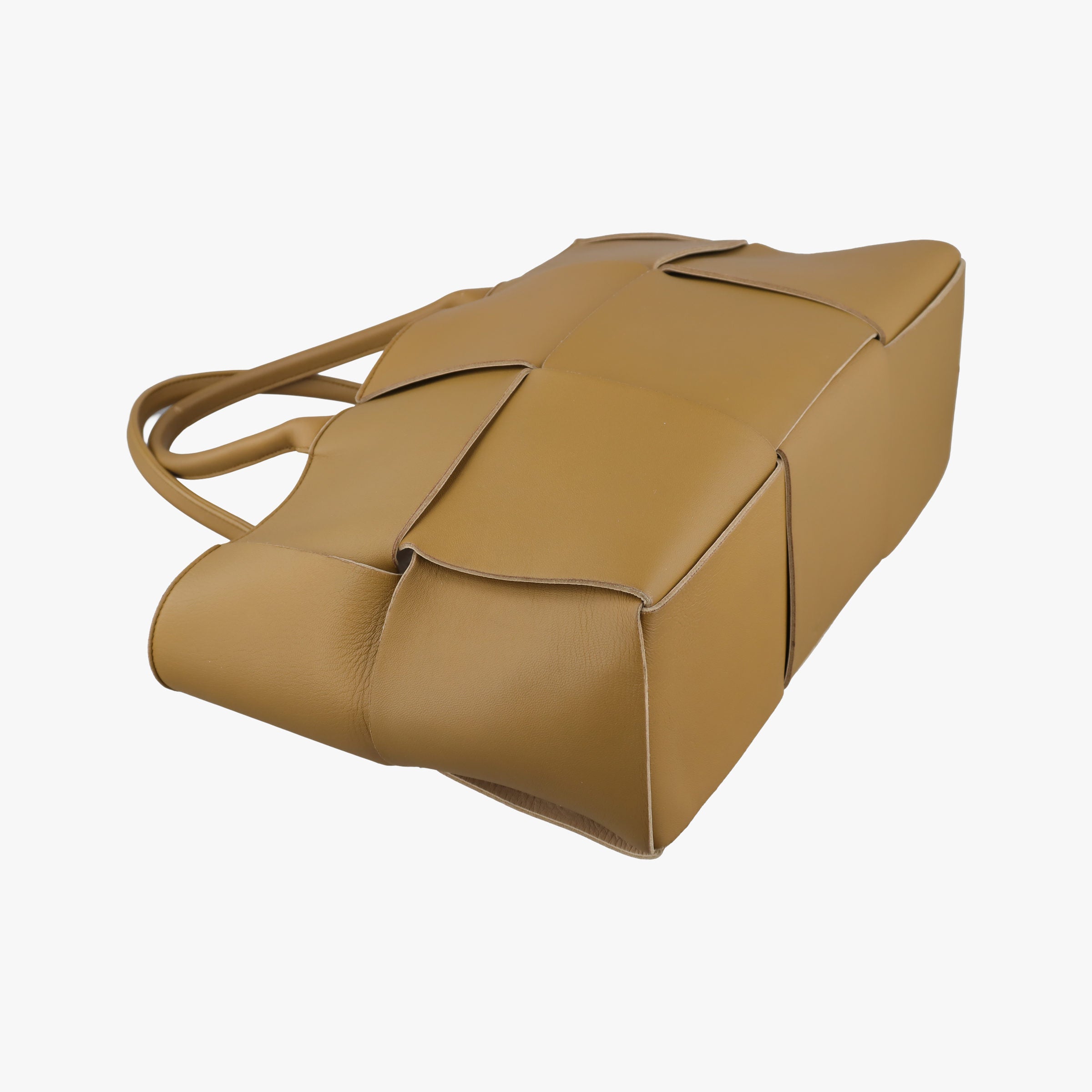 Pre-owned Bottega Veneta THE ARCO Tote Brown lambskin  handbag | stylenewstar