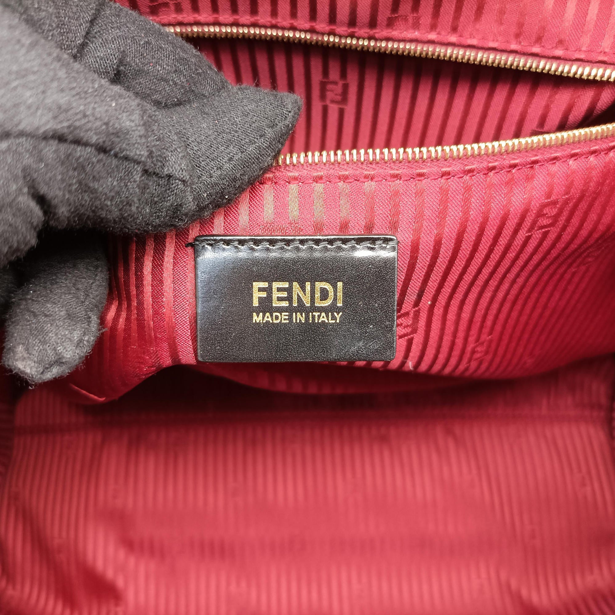 Pre-owned Fendi 2 Jours Burgundy Leather 8BH251 handbag | stylenewstar