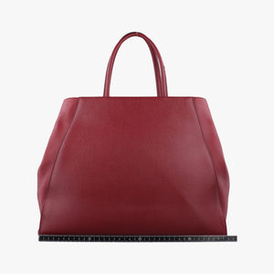 Pre-owned Fendi 2 Jours Burgundy Leather 8BH251 handbag | stylenewstar