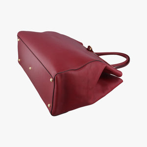 Pre-owned Fendi 2 Jours Burgundy Leather 8BH251 handbag | stylenewstar