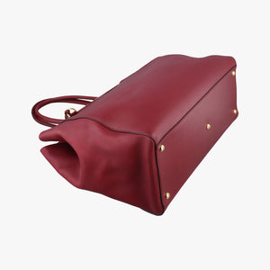 Pre-owned Fendi 2 Jours Burgundy Leather 8BH251 handbag | stylenewstar