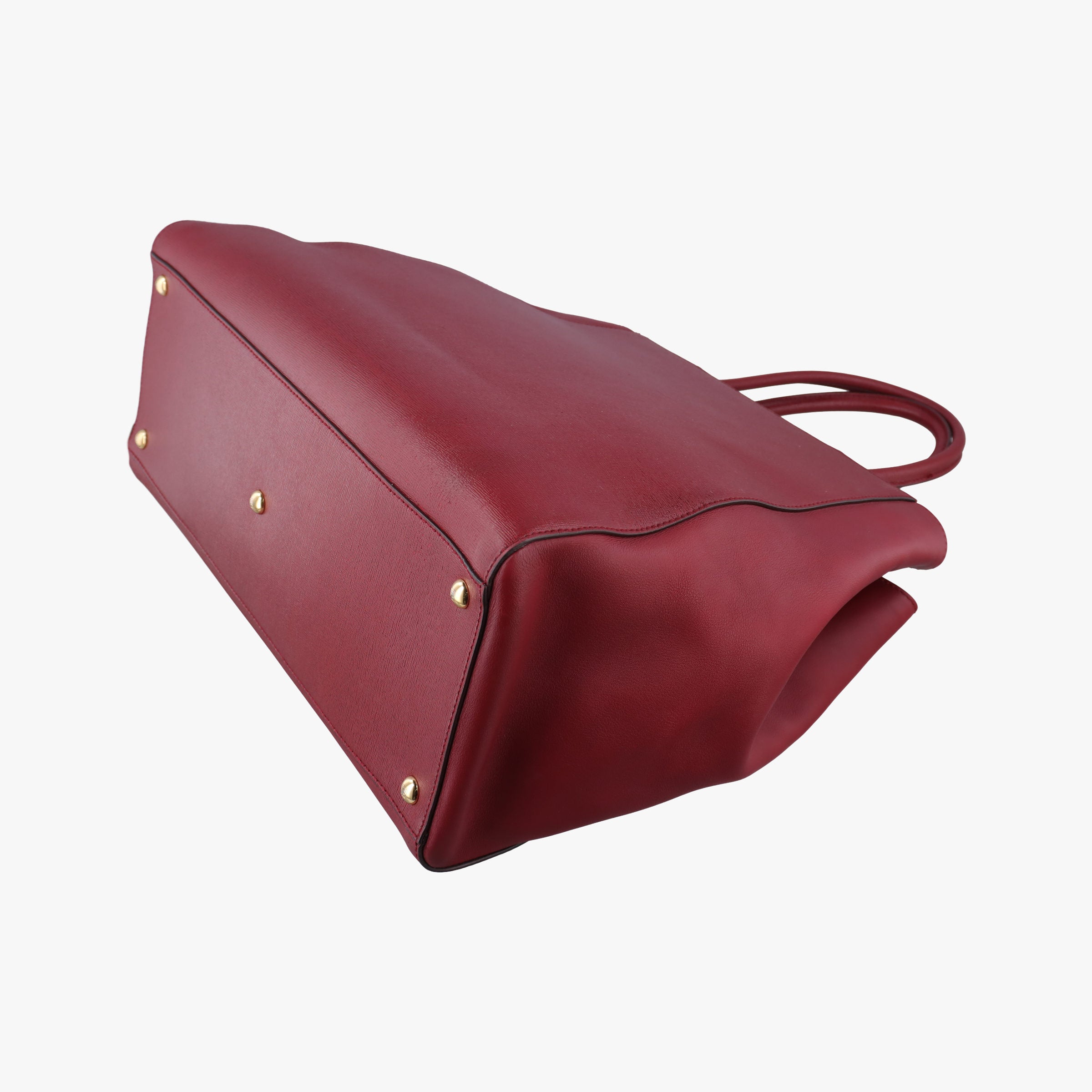 Pre-owned Fendi 2 Jours Burgundy Leather 8BH251 handbag | stylenewstar