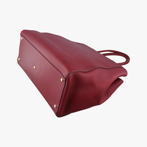 Pre-owned Fendi 2 Jours Burgundy Leather 8BH251 handbag | stylenewstar