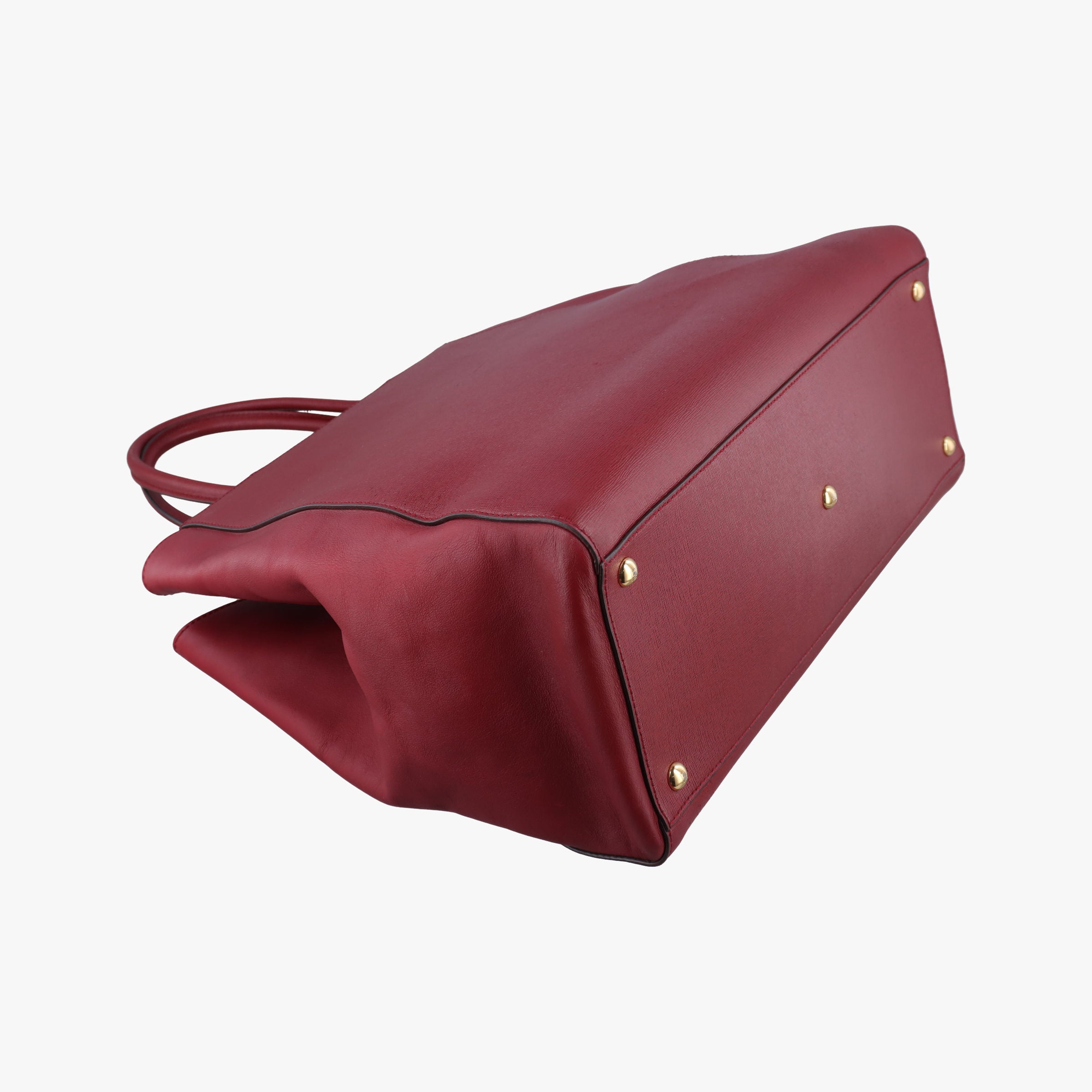 Pre-owned Fendi 2 Jours Burgundy Leather 8BH251 handbag | stylenewstar