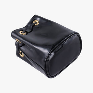 Secondhand Prada Mini Drawstring Black Enamel 1NR016 shoulderbag | stylenewstar