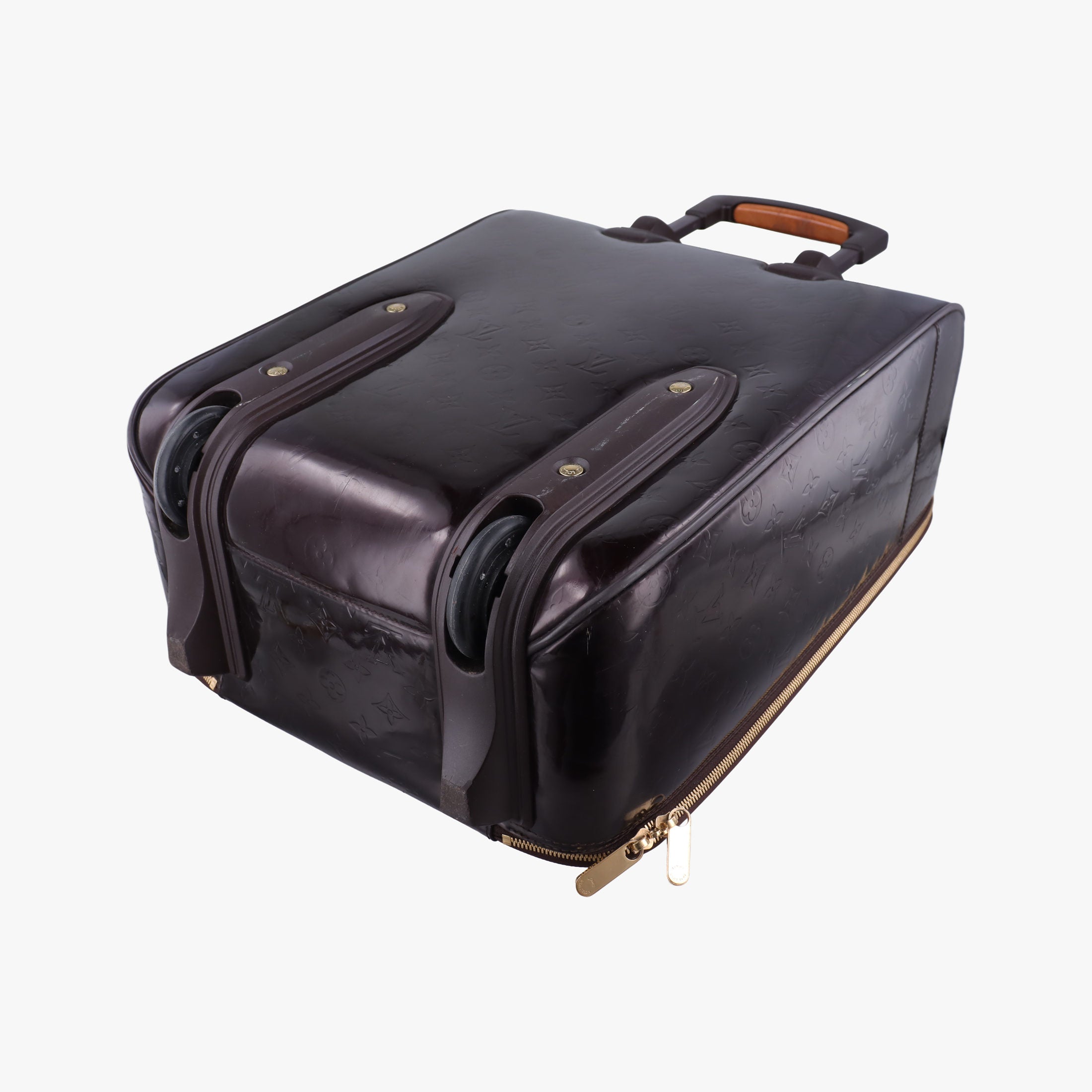 Pre-owned Louis Vuitton Pegase 45 Amarante Vernis M91277 suitcase | stylenewstar