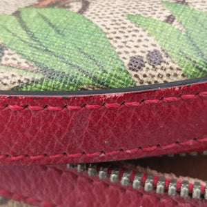 Pre-owned Gucci GG Supreme Tian Beige×red×multi PVC coated canvas×Leather 427042 backpack/rucksack | stylenewstar