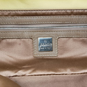 Pre-owned Fendi Baguette Brown × Yellow Leather 26424 handbag | stylenewstar