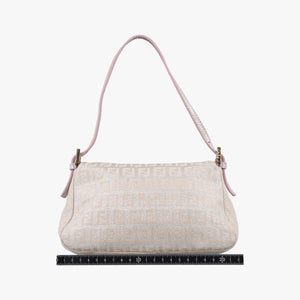 Secondhand Fendi Baguette Beige × Silver×Pink canvas 8BR180 handbag | stylenewstar