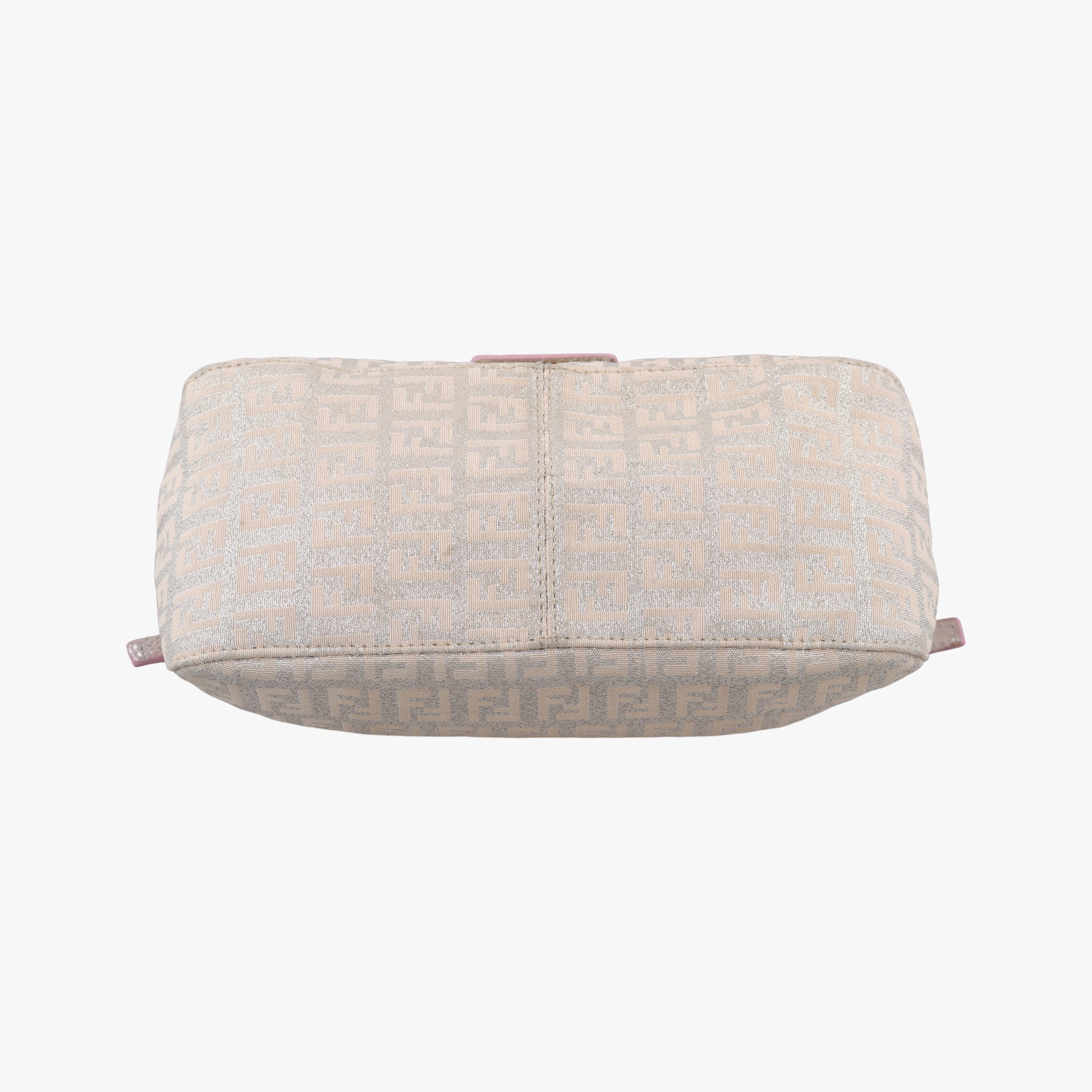 Secondhand Fendi Baguette Beige × Silver×Pink canvas 8BR180 handbag | stylenewstar
