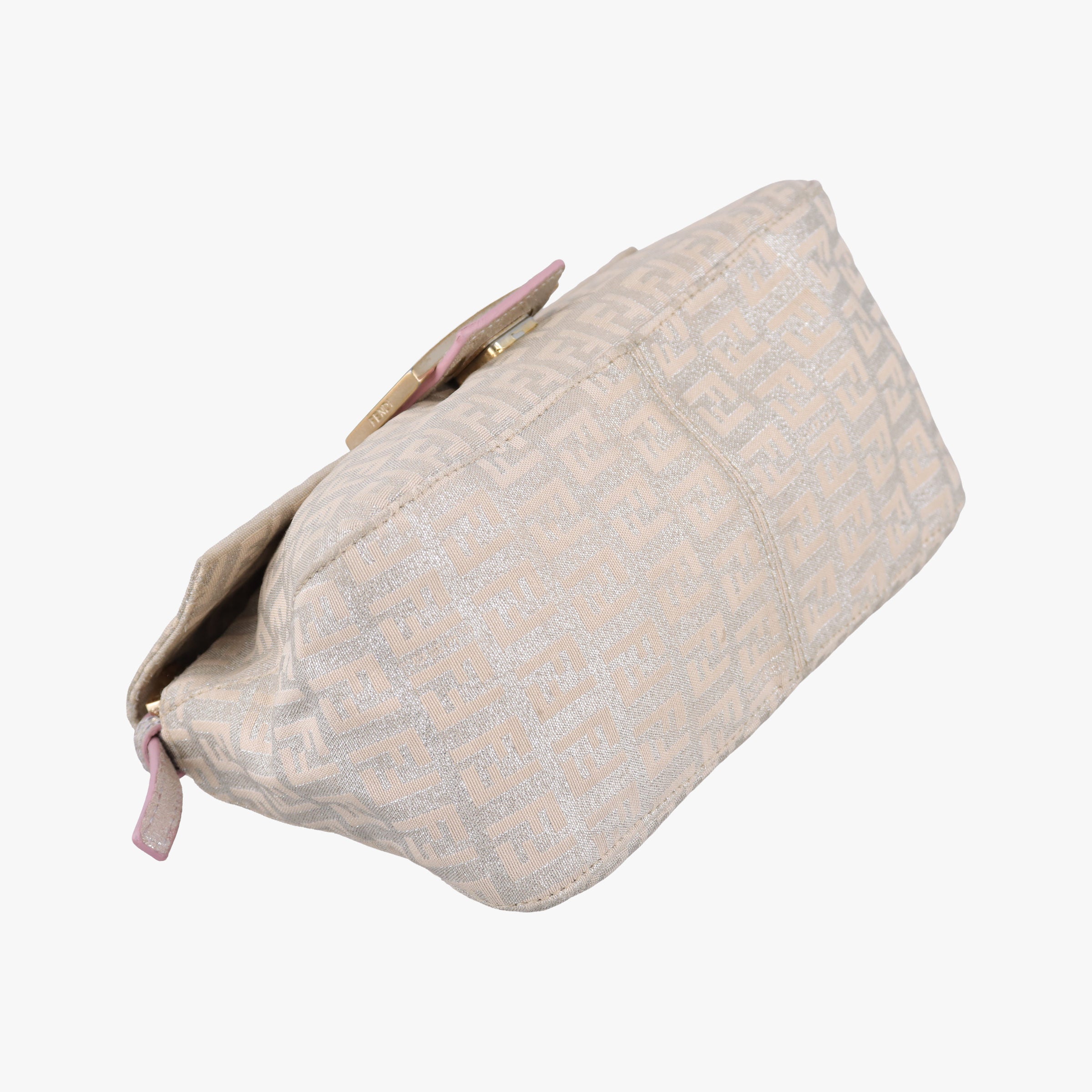 Secondhand Fendi Baguette Beige × Silver×Pink canvas 8BR180 handbag | stylenewstar