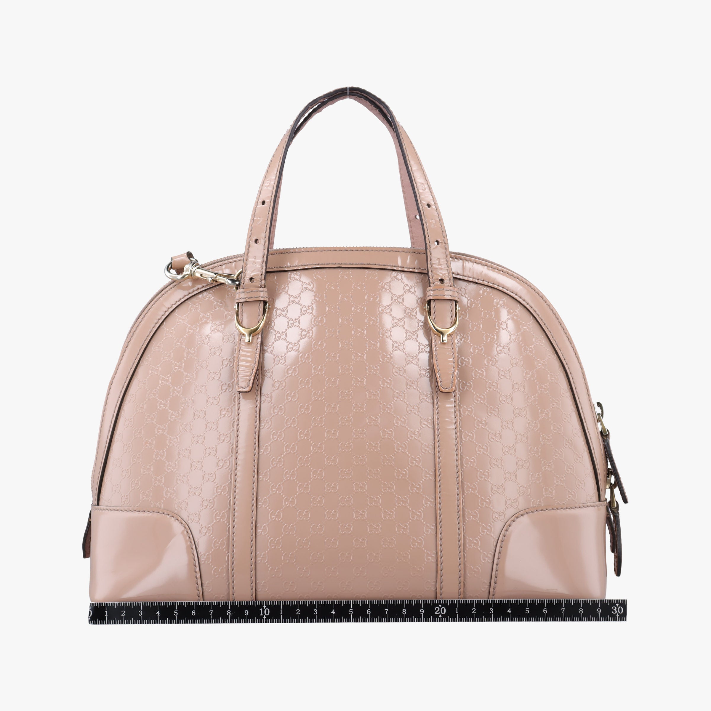 Pre-owned Gucci Microguccissima Beige Patent Leather 309617 shoulderbag | stylenewstar