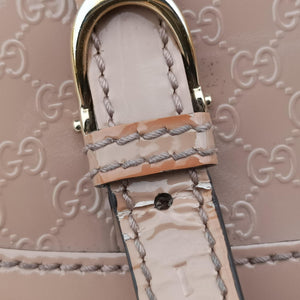 Pre-owned Gucci Microguccissima Beige Patent Leather 309617 shoulderbag | stylenewstar
