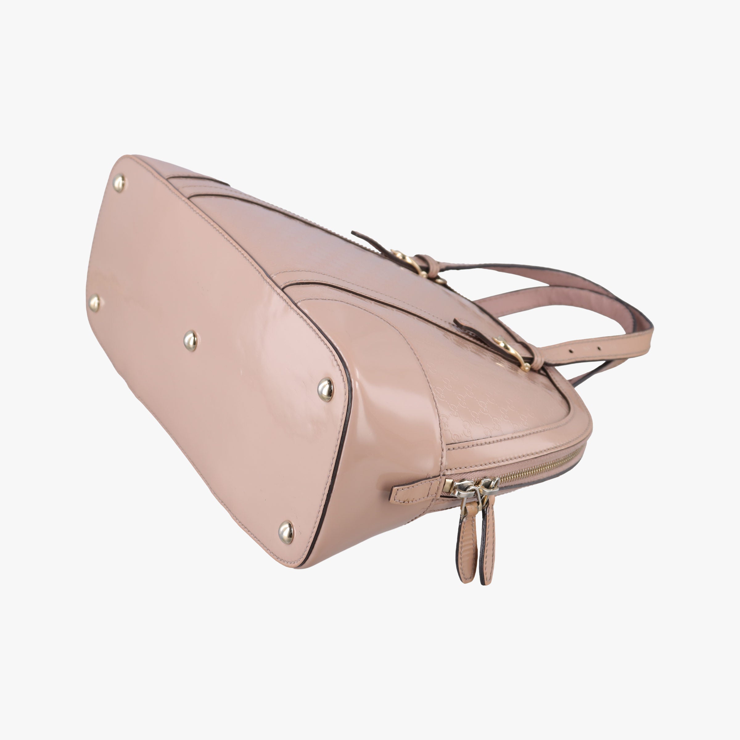 Pre-owned Gucci Microguccissima Beige Patent Leather 309617 shoulderbag | stylenewstar