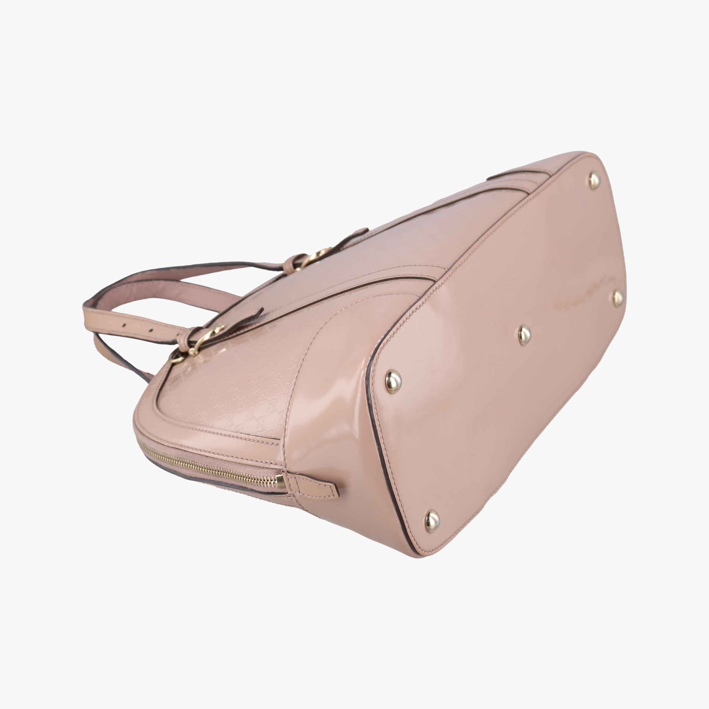 Pre-owned Gucci Microguccissima Beige Patent Leather 309617 shoulderbag | stylenewstar