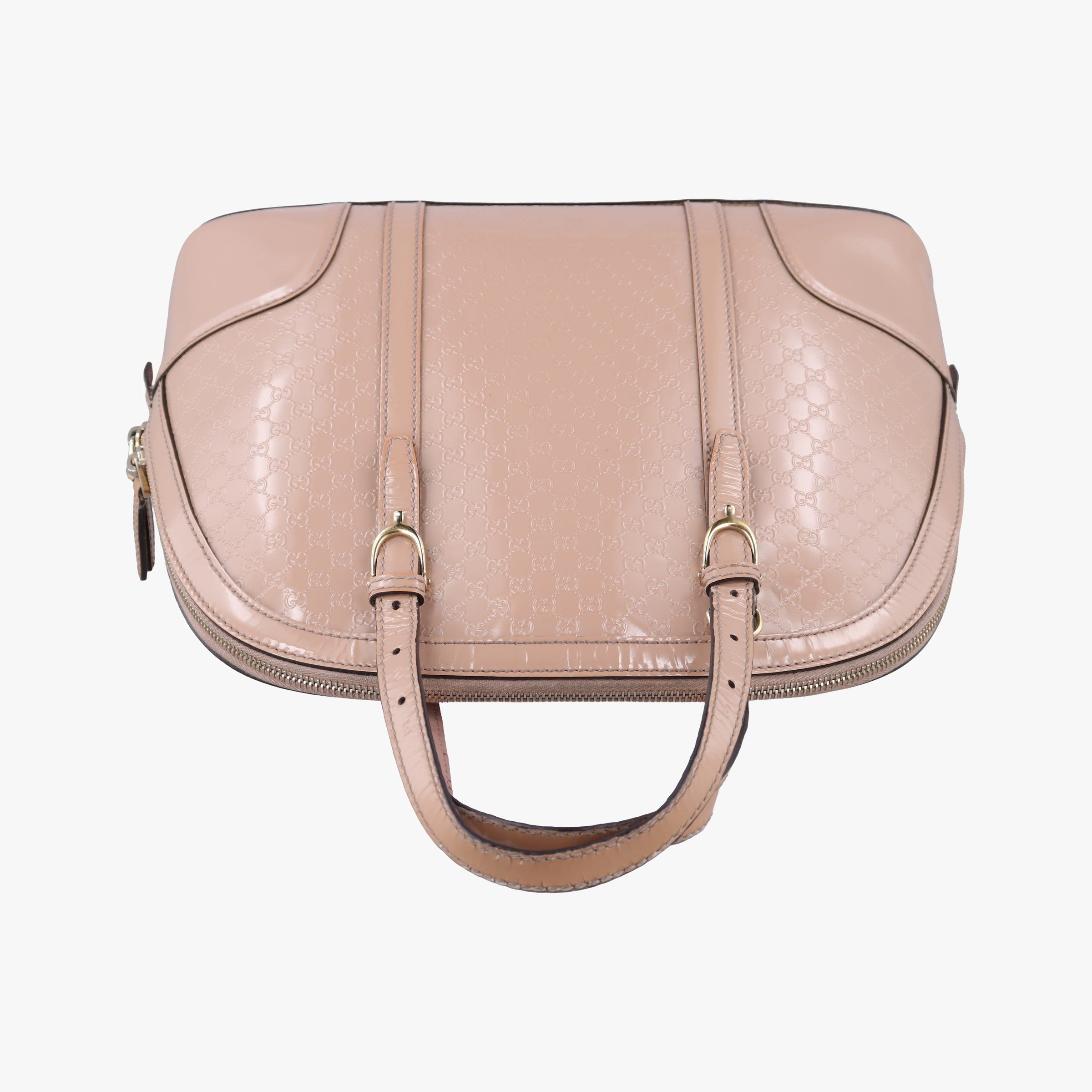 Pre-owned Gucci Microguccissima Beige Patent Leather 309617 shoulderbag | stylenewstar