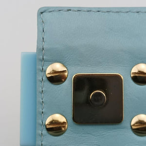 Pre-owned Fendi BAGUETTE Blue Leather 8BR600 shoulderbag | stylenewstar
