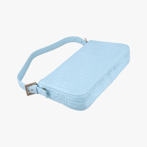 Pre-owned Fendi BAGUETTE Blue Leather 8BR600 shoulderbag | stylenewstar