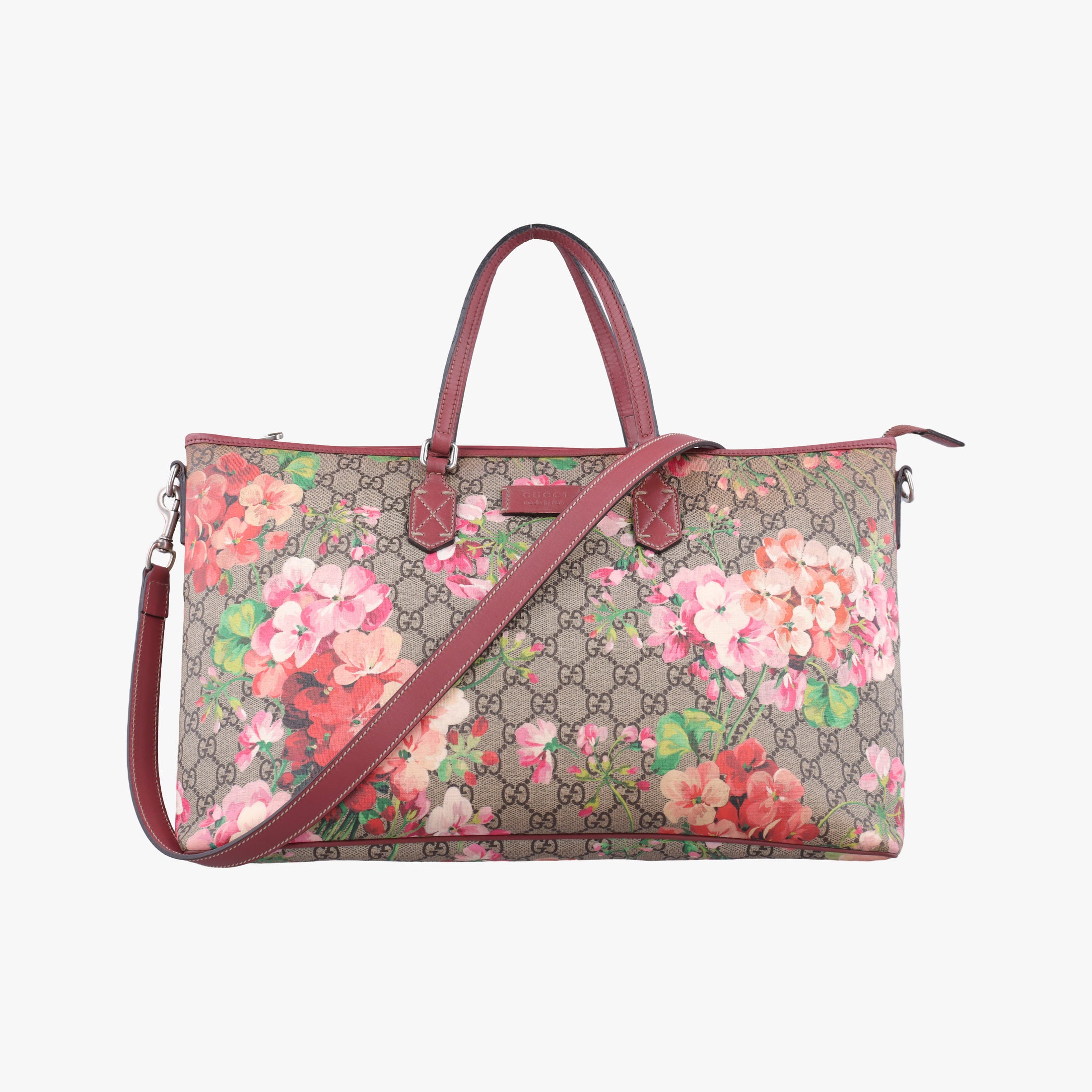 Pre-owned Gucci GG Blooms Beige×multicolor PVC coated canvas×leather 410748 shoulderbag | stylenewstar