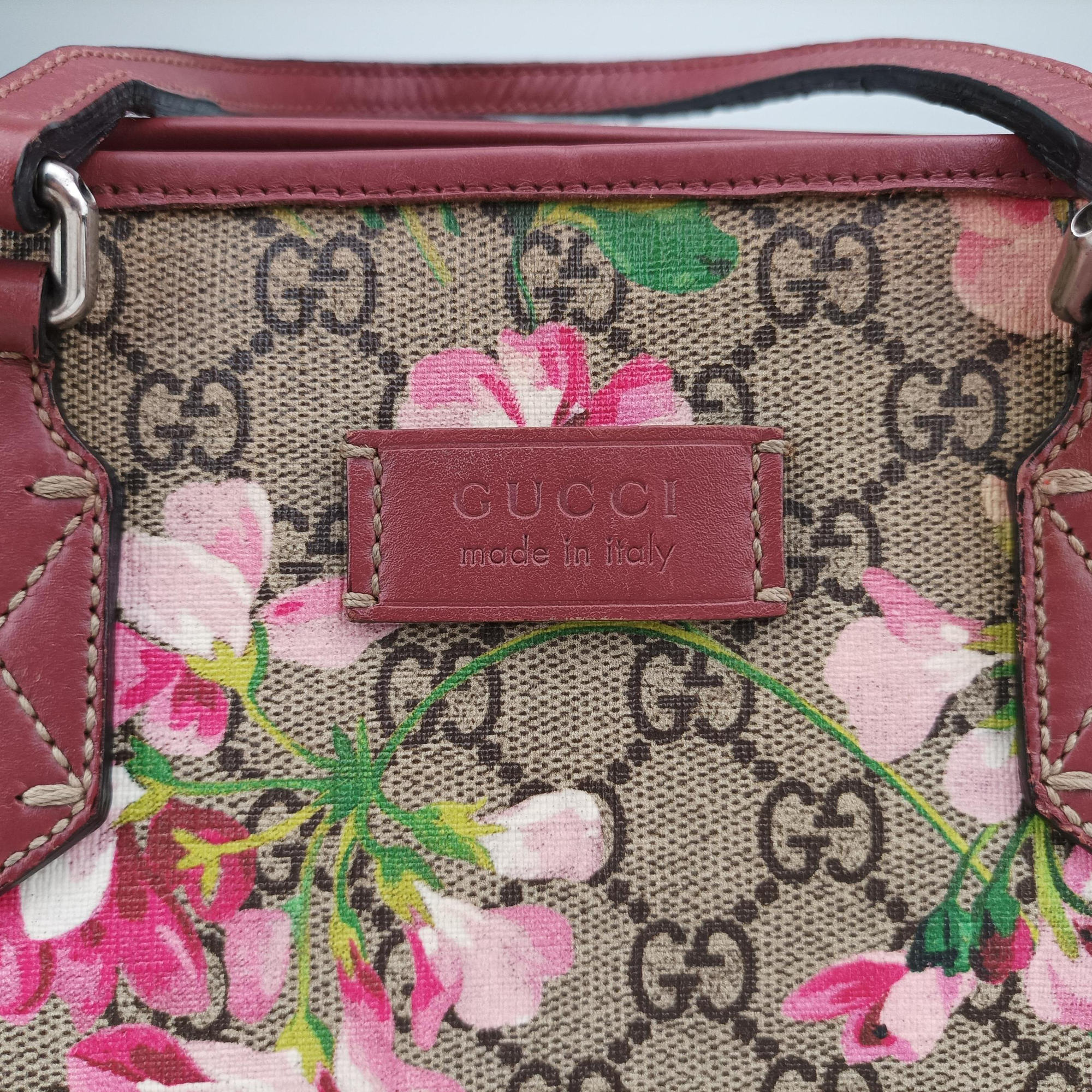 Pre-owned Gucci GG Blooms Beige×multicolor PVC coated canvas×leather 410748 shoulderbag | stylenewstar