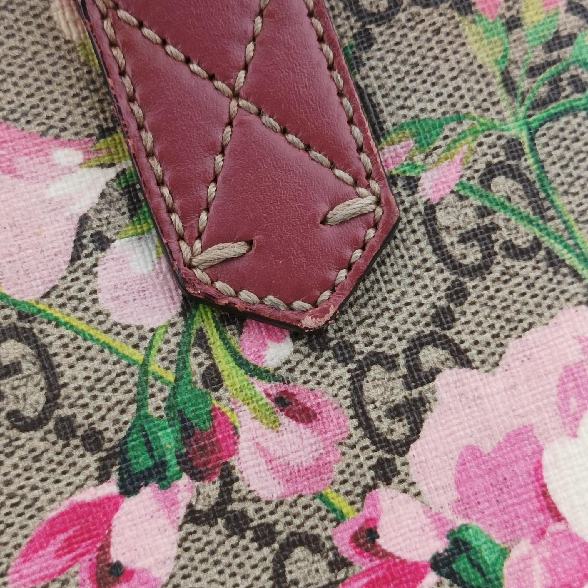 Pre-owned Gucci GG Blooms Beige×multicolor PVC coated canvas×leather 410748 shoulderbag | stylenewstar