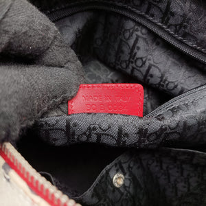 Pre-owned Christian Dior Hardcore White×Red×Black canvas×Leather  handbag | stylenewstar