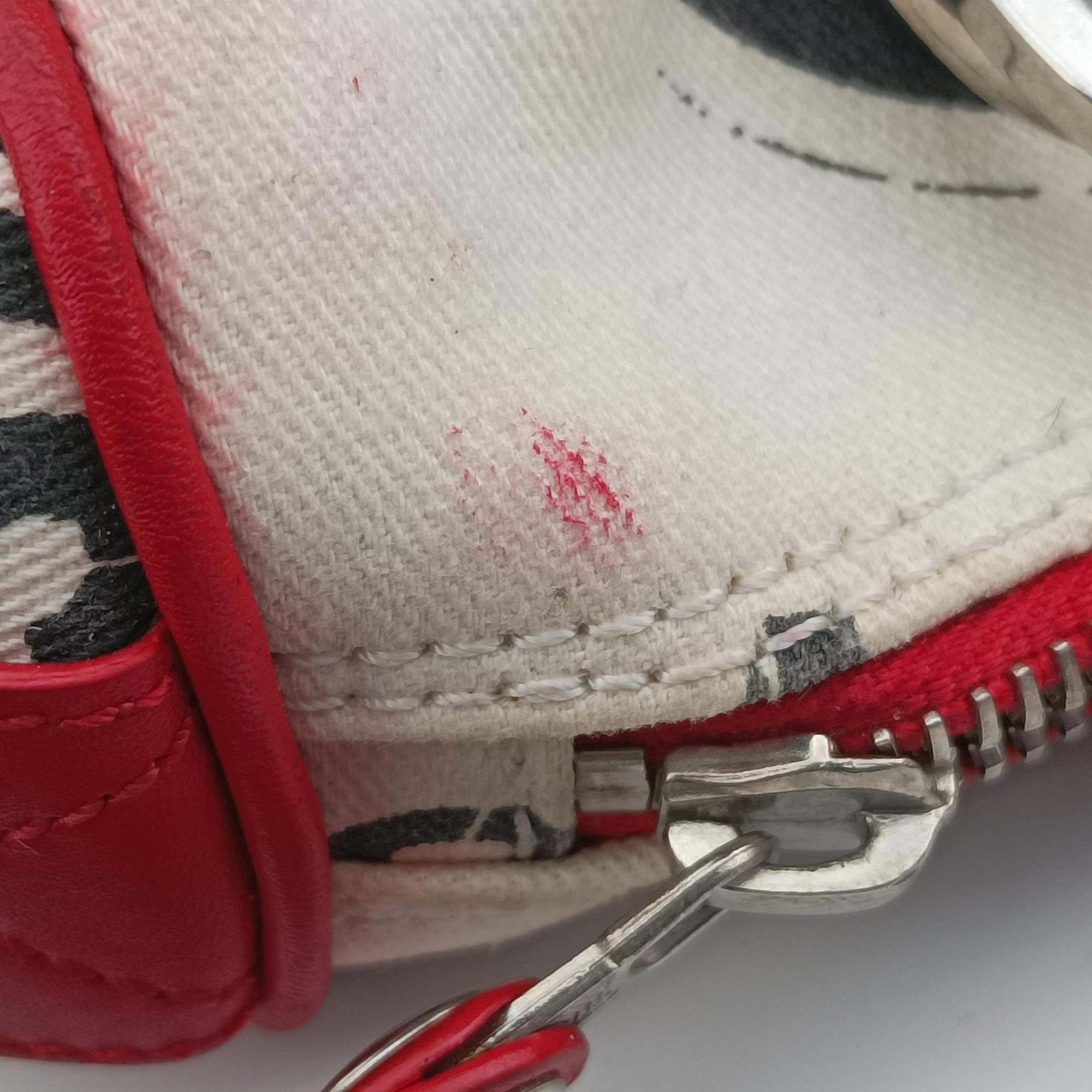Pre-owned Christian Dior Hardcore White×Red×Black canvas×Leather  handbag | stylenewstar