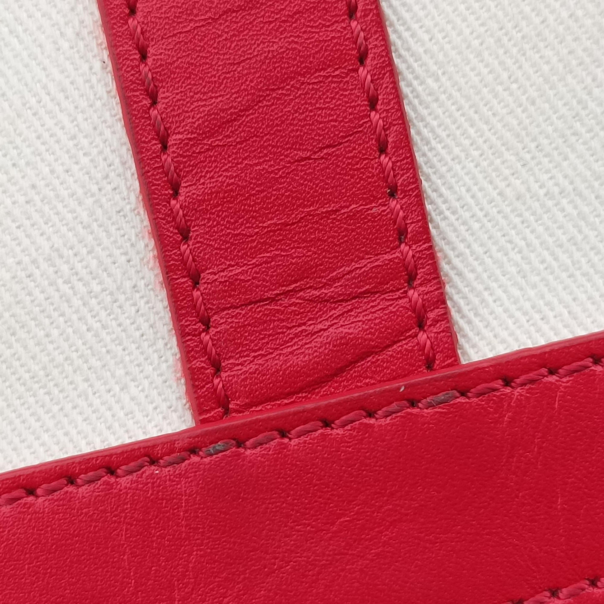 Pre-owned Christian Dior Hardcore White×Red×Black canvas×Leather  handbag | stylenewstar