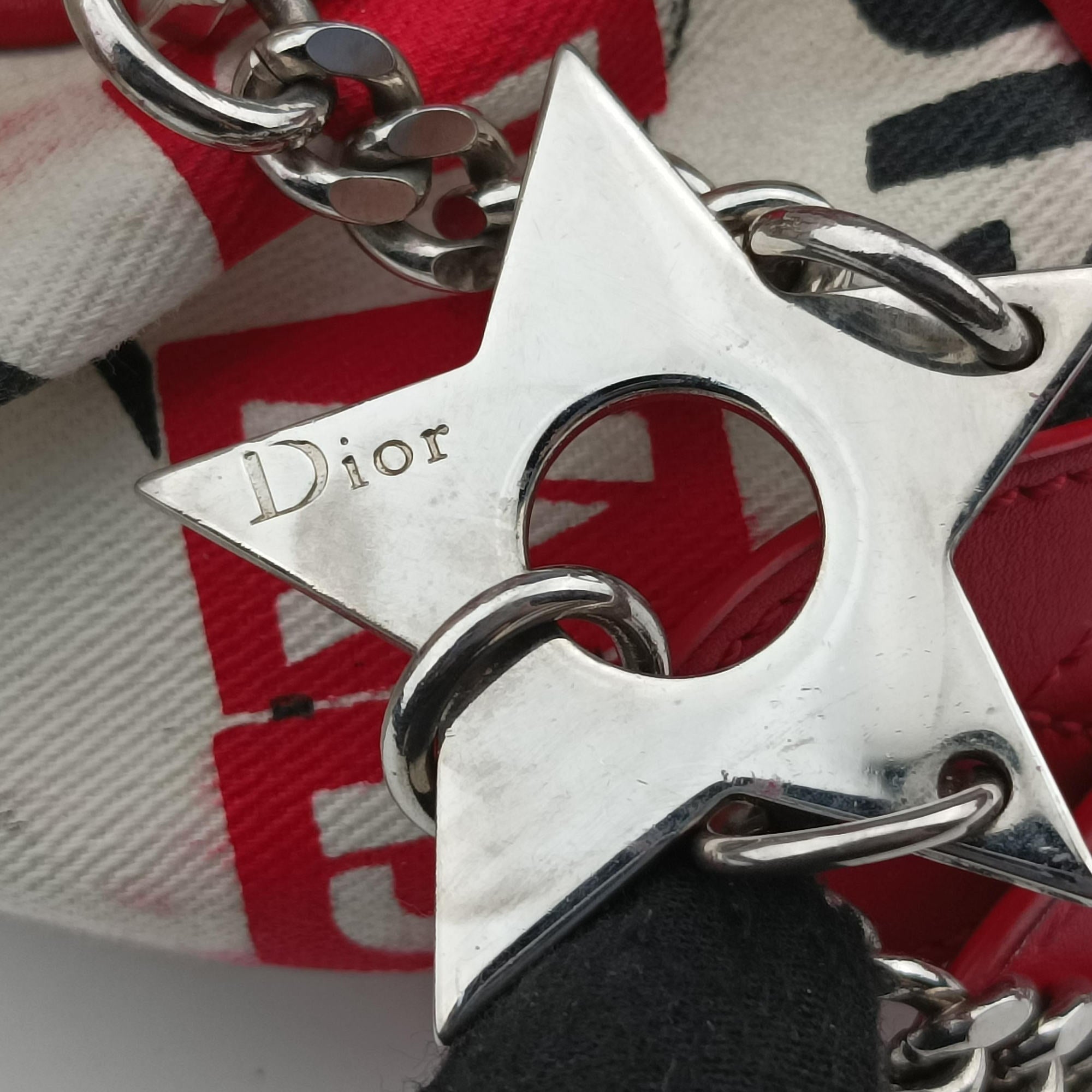 Pre-owned Christian Dior Hardcore White×Red×Black canvas×Leather  handbag | stylenewstar