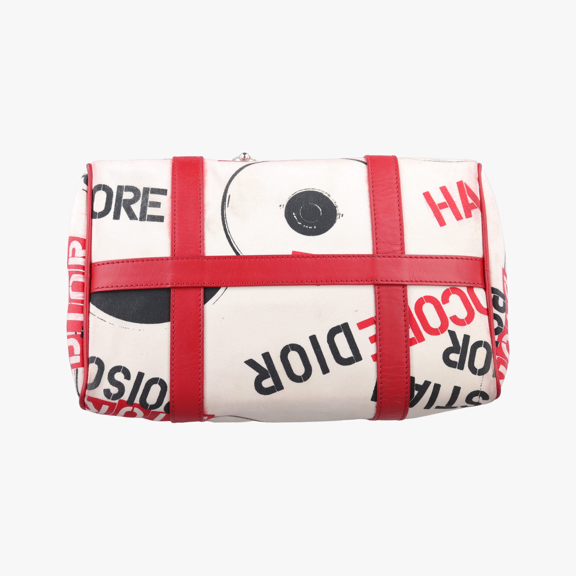 Pre-owned Christian Dior Hardcore White×Red×Black canvas×Leather  handbag | stylenewstar