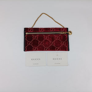Pre-owned Gucci Rajah Red velour 537219 shoulderbag | stylenewstar