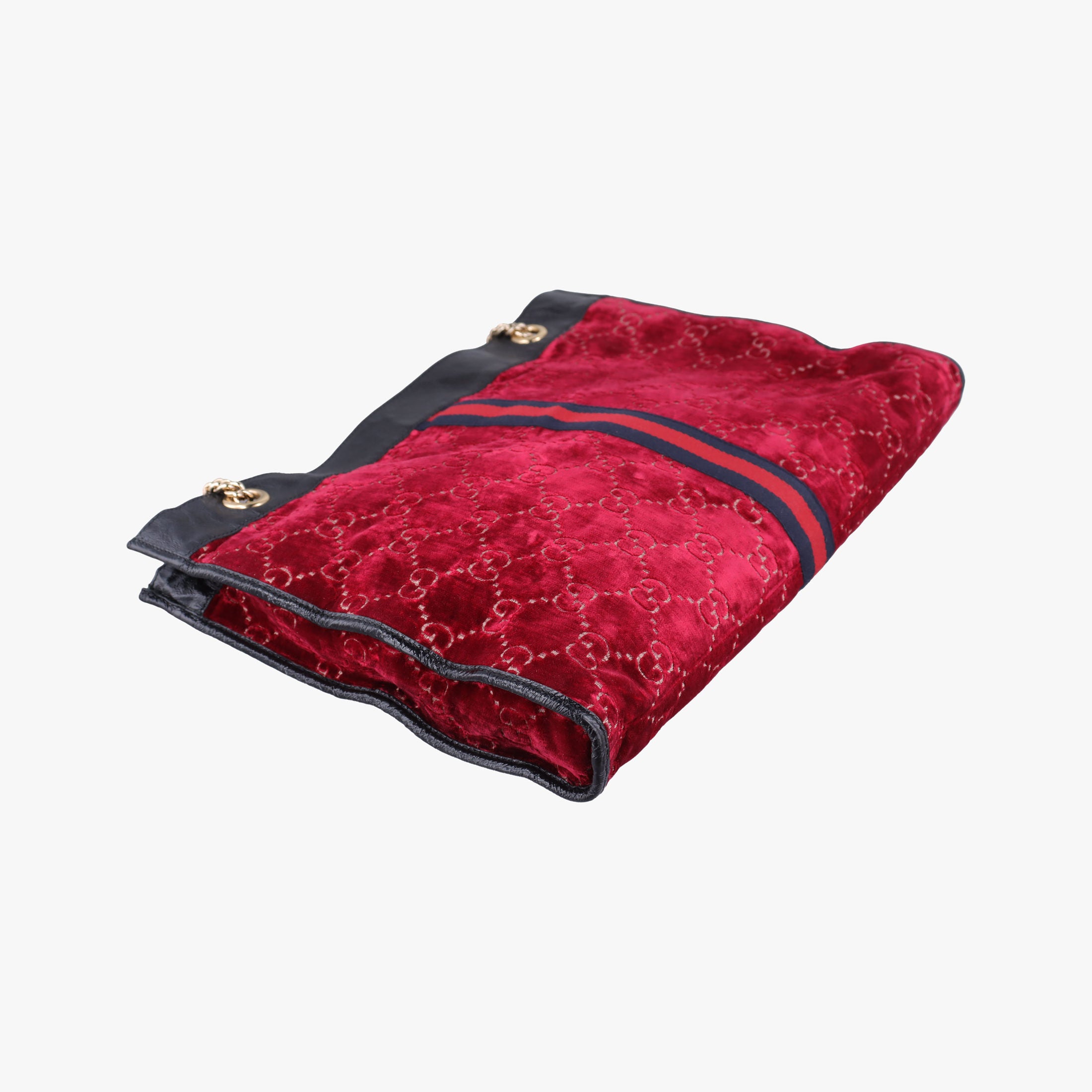 Pre-owned Gucci Rajah Red velour 537219 shoulderbag | stylenewstar