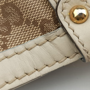 Pre-owned Gucci Scarlett White×Beige Canvas x Leather 269953 handbag | stylenewstar