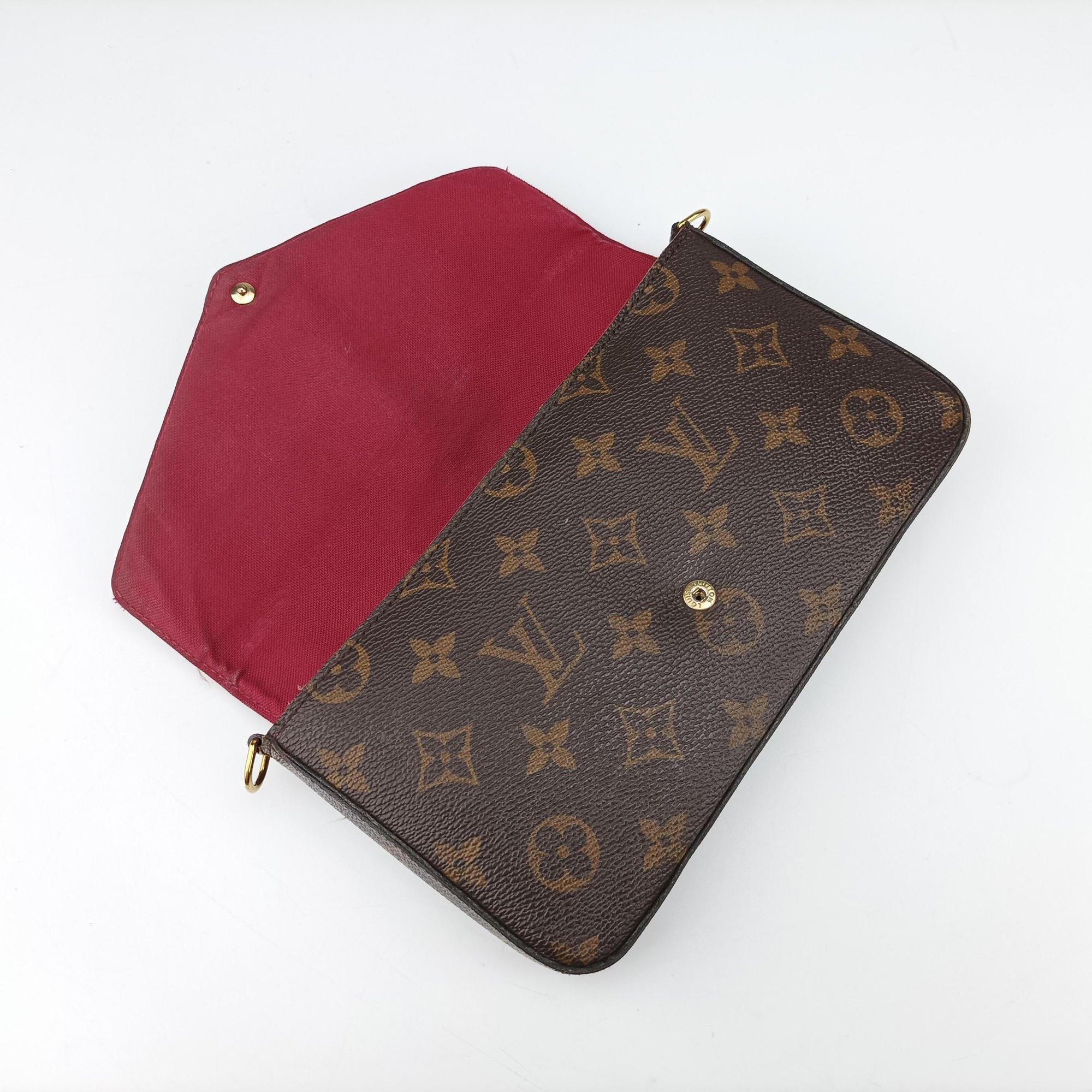 Pre-owned Louis Vuitton Pochette Felicie Brown Monogram Canvas M61276 shoulderbag | stylenewstar