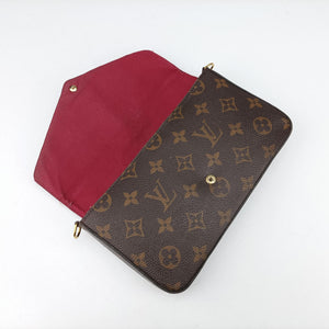 Pre-owned Louis Vuitton Pochette Felicie Brown Monogram Canvas M61276 shoulderbag | stylenewstar