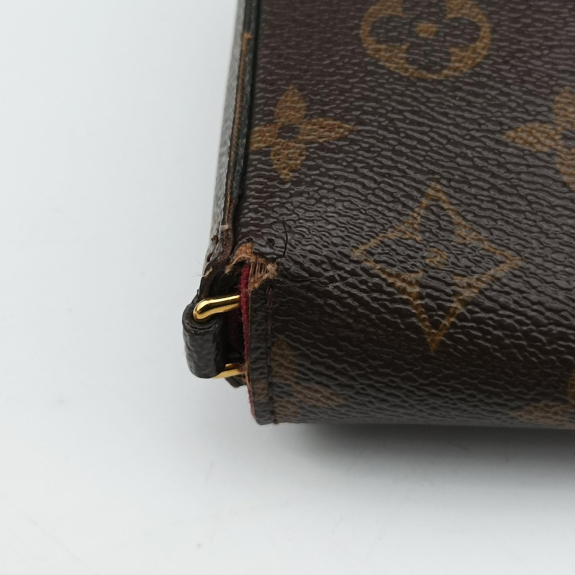 Pre-owned Louis Vuitton Pochette Felicie Brown Monogram Canvas M61276 shoulderbag | stylenewstar